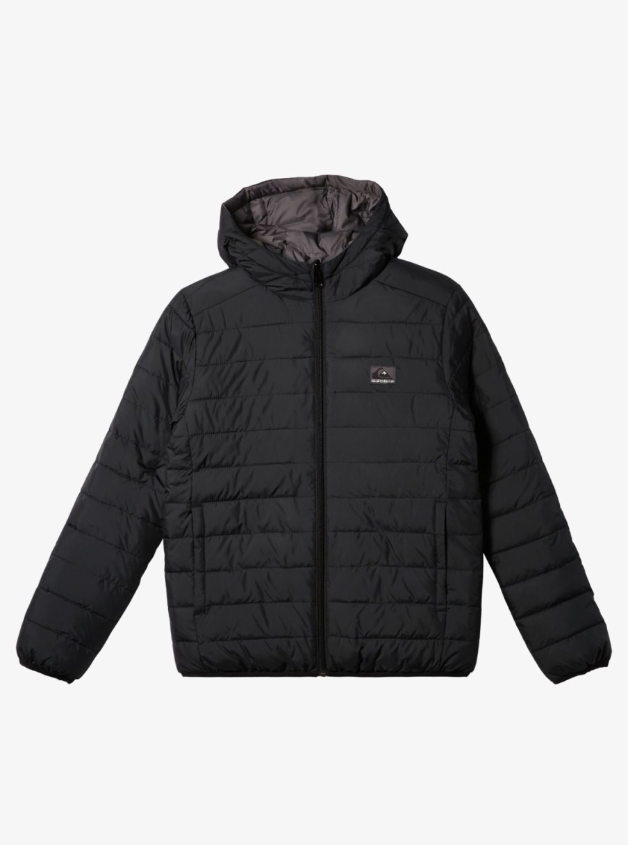 Nino Quiksilver Chaquetas & Abrigos | Scaly - Chaqueta Acolchada Reversible Para Chicos 8-16 Black