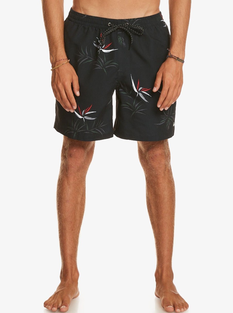 Hombre Quiksilver Trajes De Bano | Everyday Mix 17" - Short De Natacion Para Hombre Black