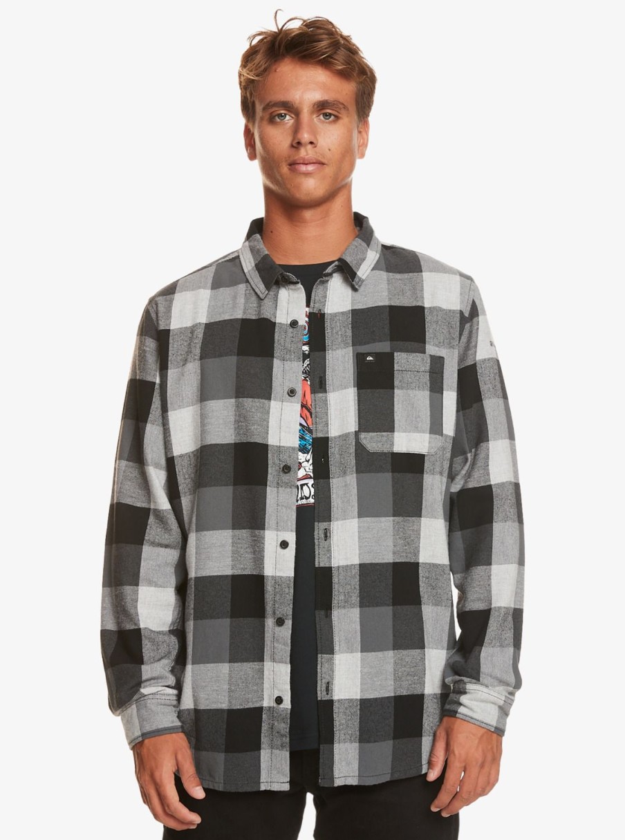 Hombre Quiksilver Camisas | Motherfly - Camisa De Manga Larga Para Hombre Lgh Motherfly