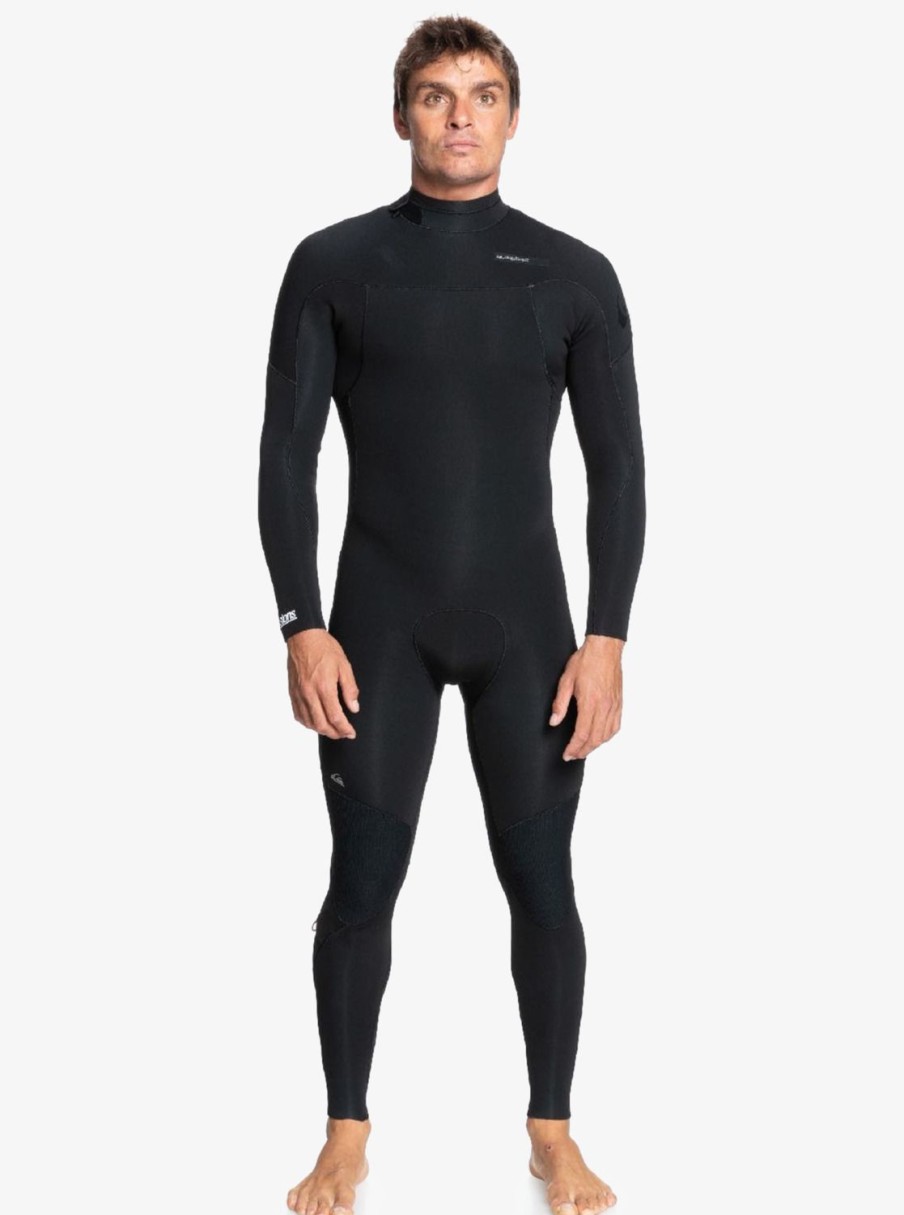 Hombre Quiksilver Trajes De Surf | 4/3Mm Everyday Sessions - Traje De Surf Con Cremallera En La Espalda Para Hombre Black