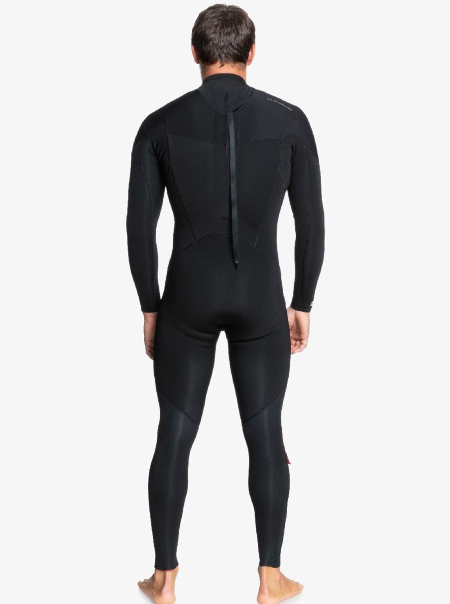 Hombre Quiksilver Trajes De Surf | 4/3Mm Everyday Sessions - Traje De Surf Con Cremallera En La Espalda Para Hombre Black