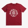 Nino Quiksilver Camisetas | Circled Script - Camiseta Para Chicos 8-16 Tibetan Red