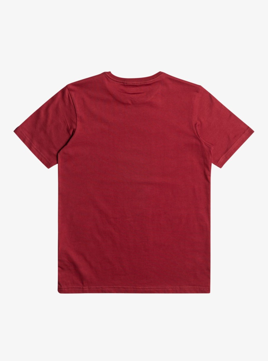 Nino Quiksilver Camisetas | Circled Script - Camiseta Para Chicos 8-16 Tibetan Red