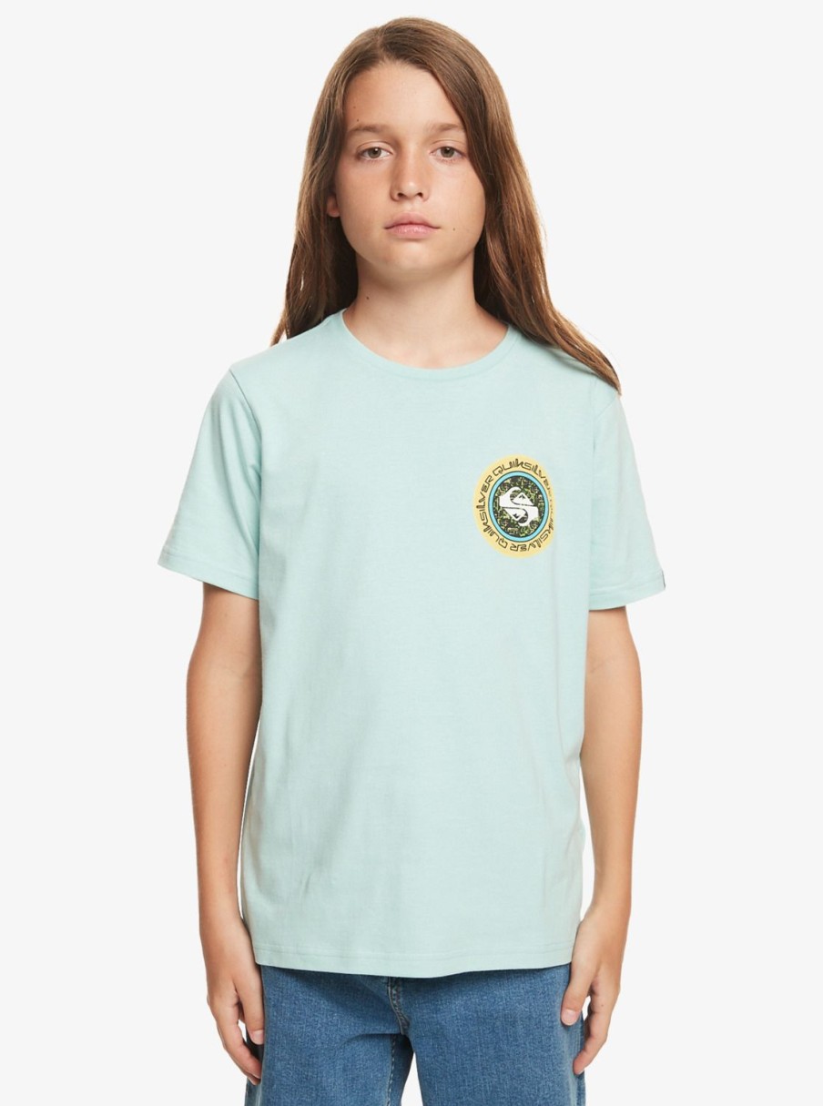 Nino Quiksilver Camisetas | Omni Circle - Camiseta Para Chicos 8-16 Pastel Turquoise