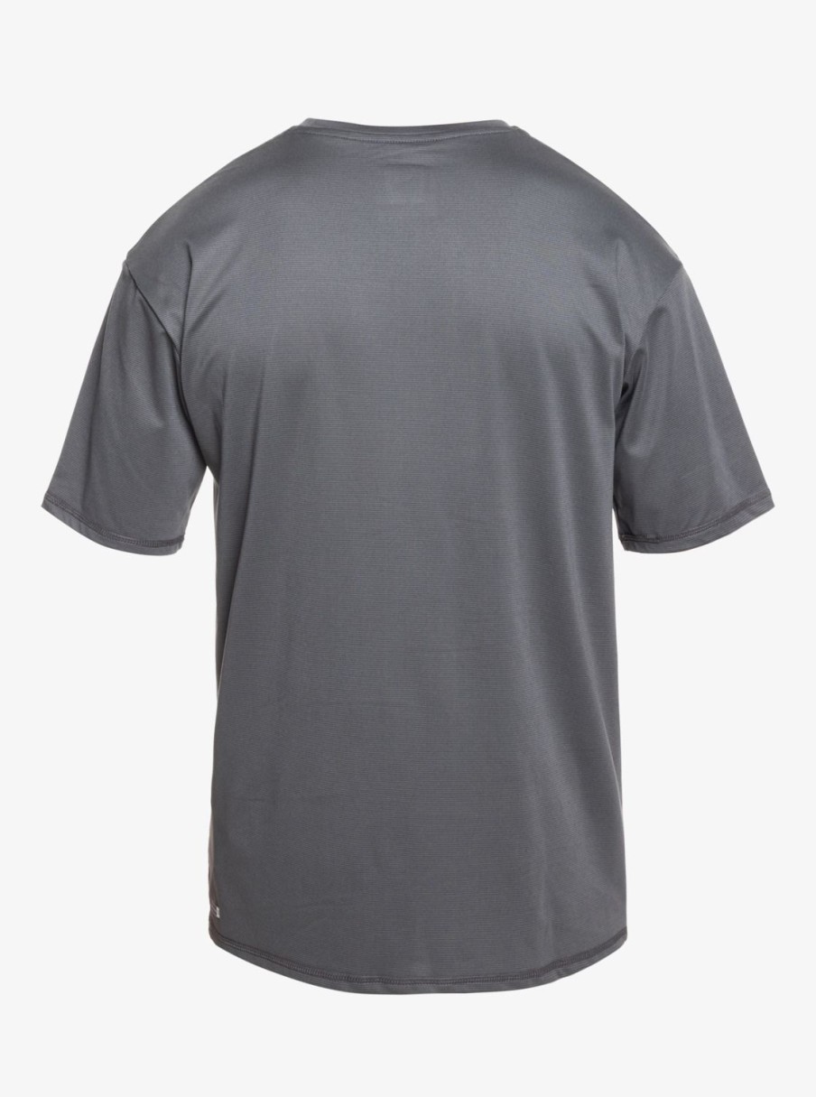 Hombre Quiksilver Lycras | Heritage Heather - Camiseta Surf De Manga Corta Upf 50 Para Hombre Iron Gate