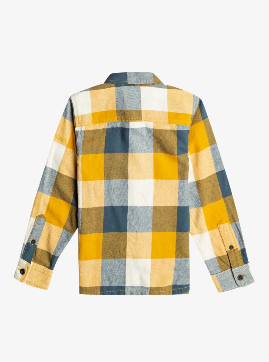 Nino Quiksilver Camisas | Motherfly Boy - Camisa De Manga Larga Para Chicos 2-7 Mustard Motherfly