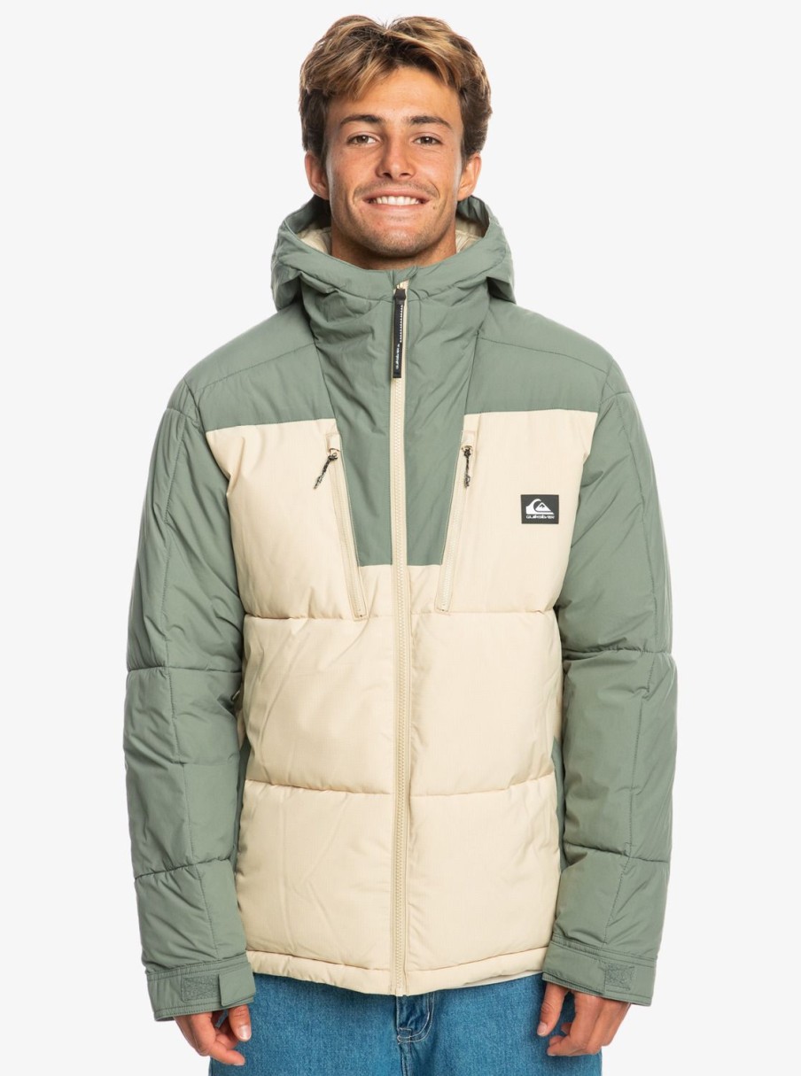 Hombre Quiksilver Chaquetas & Abrigos | Nomad - Chaqueta Acolchada Tecnica Para Hombre Pale Khaki