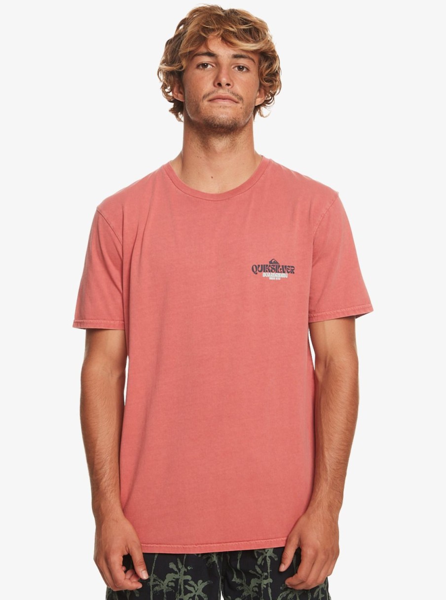 Hombre Quiksilver Camisetas & Polos | Bold Move - Camiseta Para Hombre Mineral Red