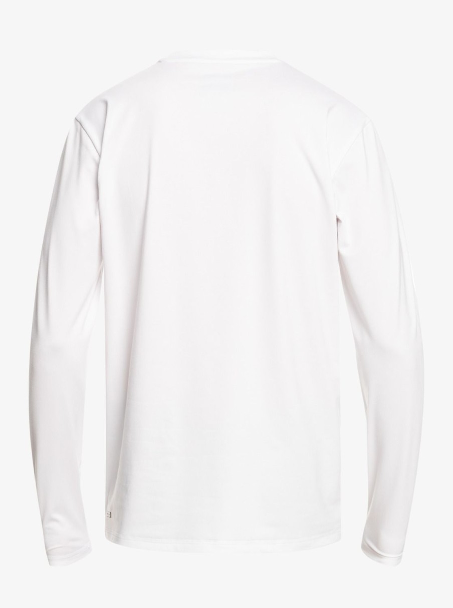 Hombre Quiksilver Lycras | Solid Streak - Camiseta Surf De Manga Larga Upf 50 Para Hombre White