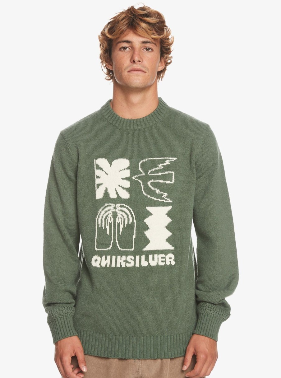 Hombre Quiksilver Sudaderas & Jerseis | Dowally - Jersey Cerrado Para Hombre Laurel Wreath