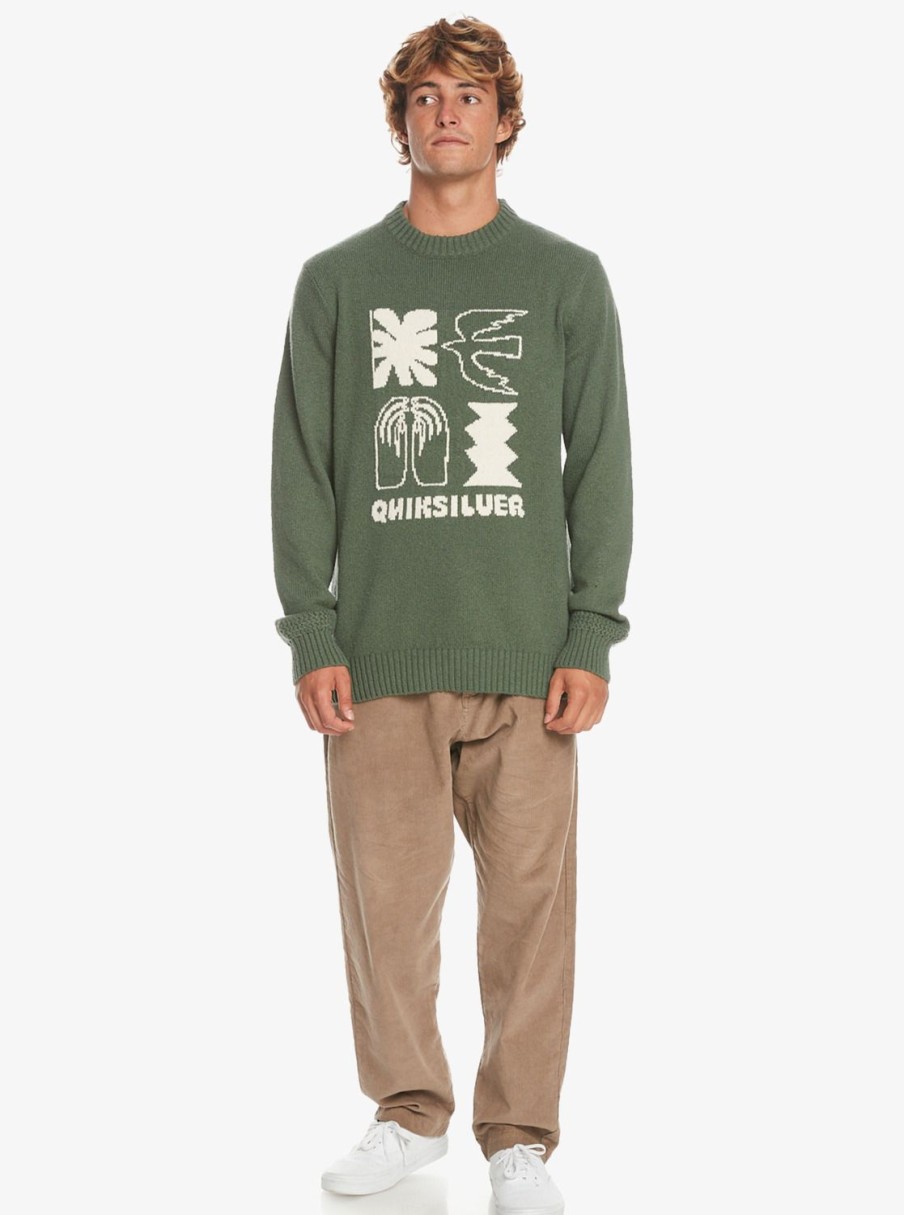 Hombre Quiksilver Sudaderas & Jerseis | Dowally - Jersey Cerrado Para Hombre Laurel Wreath