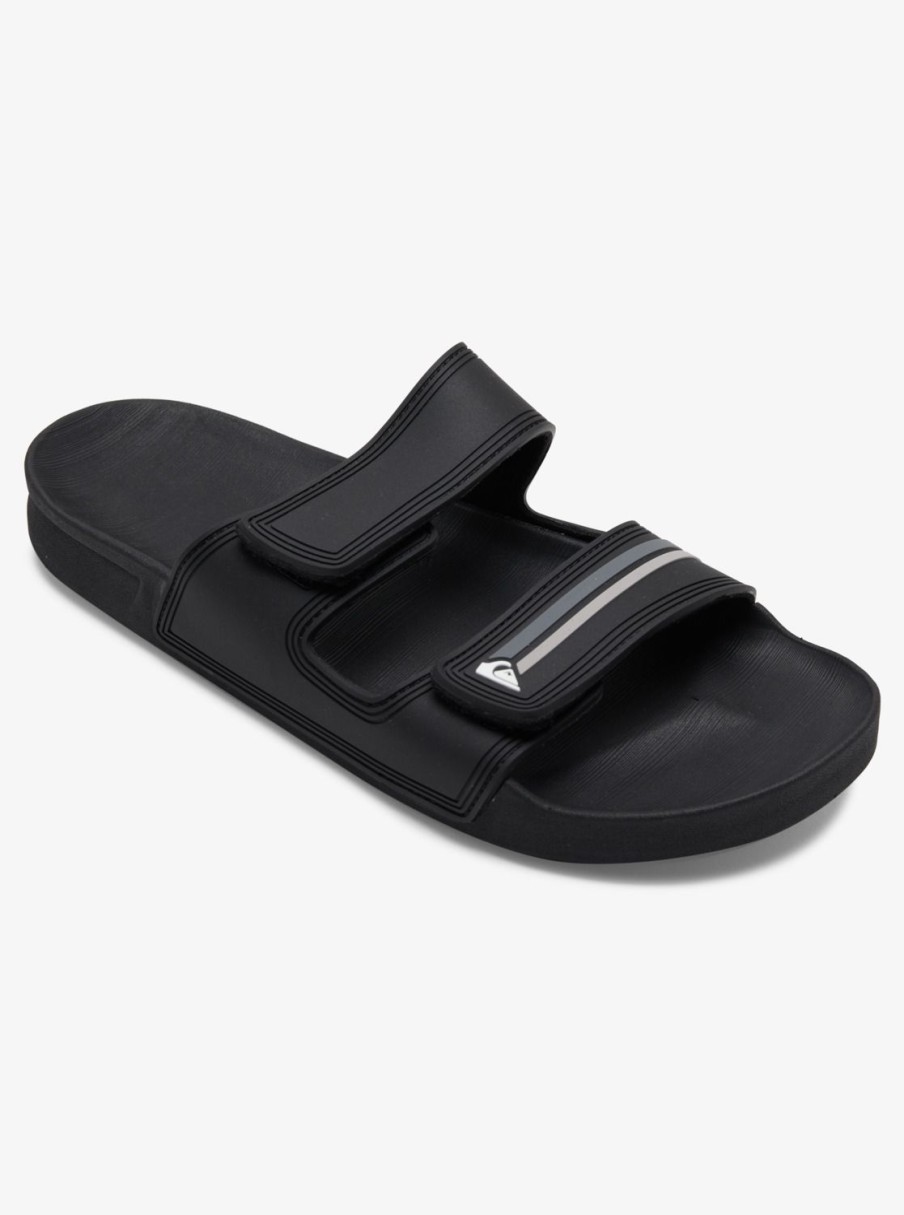 Hombre Quiksilver | Rivi Double - Sandalias Para Hombre Black/Grey/Black