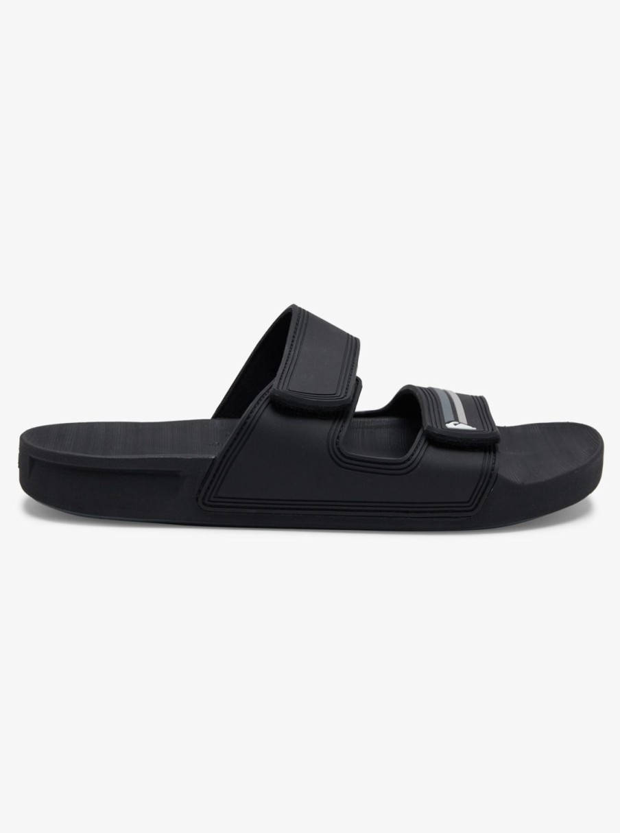 Hombre Quiksilver | Rivi Double - Sandalias Para Hombre Black/Grey/Black