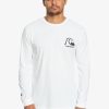 Hombre Quiksilver Camisetas & Polos | The Original - Camiseta De Manga Larga Para Hombre White