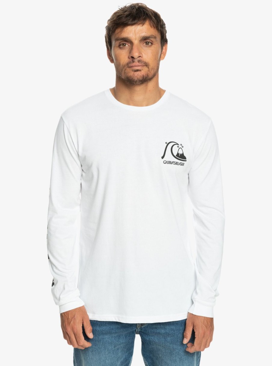 Hombre Quiksilver Camisetas & Polos | The Original - Camiseta De Manga Larga Para Hombre White