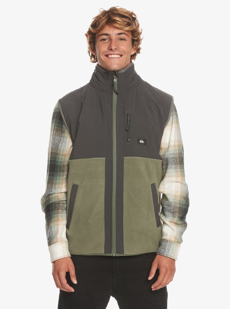 Hombre Quiksilver Chaquetas & Abrigos | Polar - Chaleco Polar Para Hombre Thyme