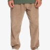 Hombre Quiksilver Pantalones | Cord Beach Cruiser - Pantalon Elastico De Pana Para Hombre Fossil