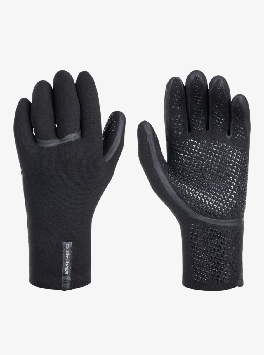 Hombre Quiksilver Trajes De Surf | 1.5Mm Marathon Sessions - Guantes De Neopreno Para Surf Para Hombre Black