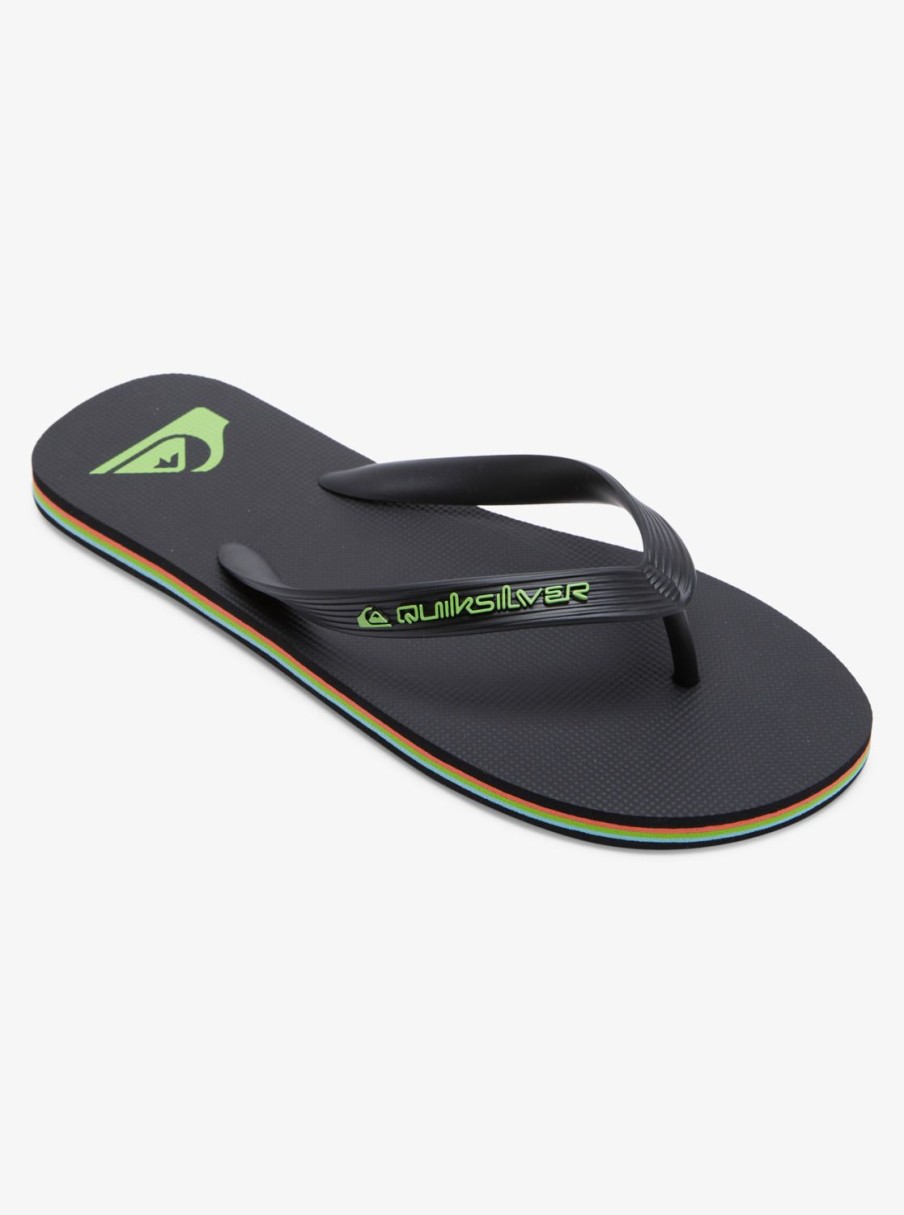 Hombre Quiksilver | Molokai Core - Chanclas Para Hombre Black 4