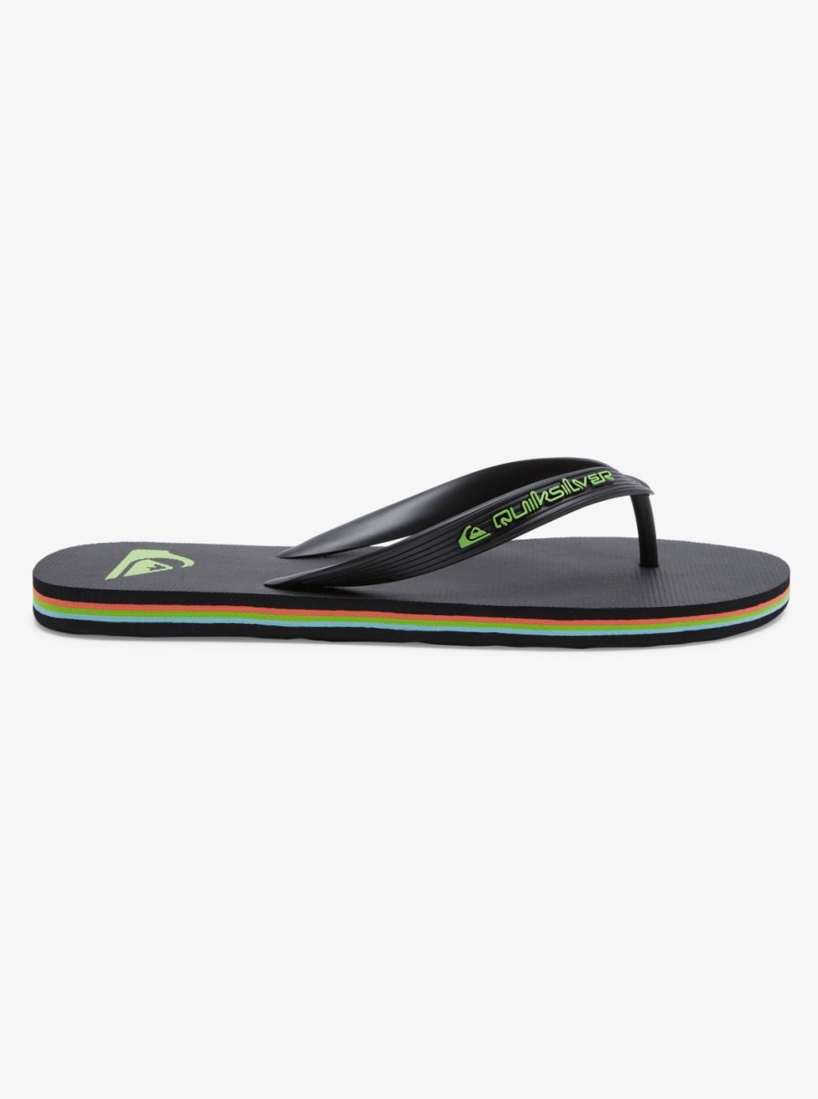 Hombre Quiksilver | Molokai Core - Chanclas Para Hombre Black 4