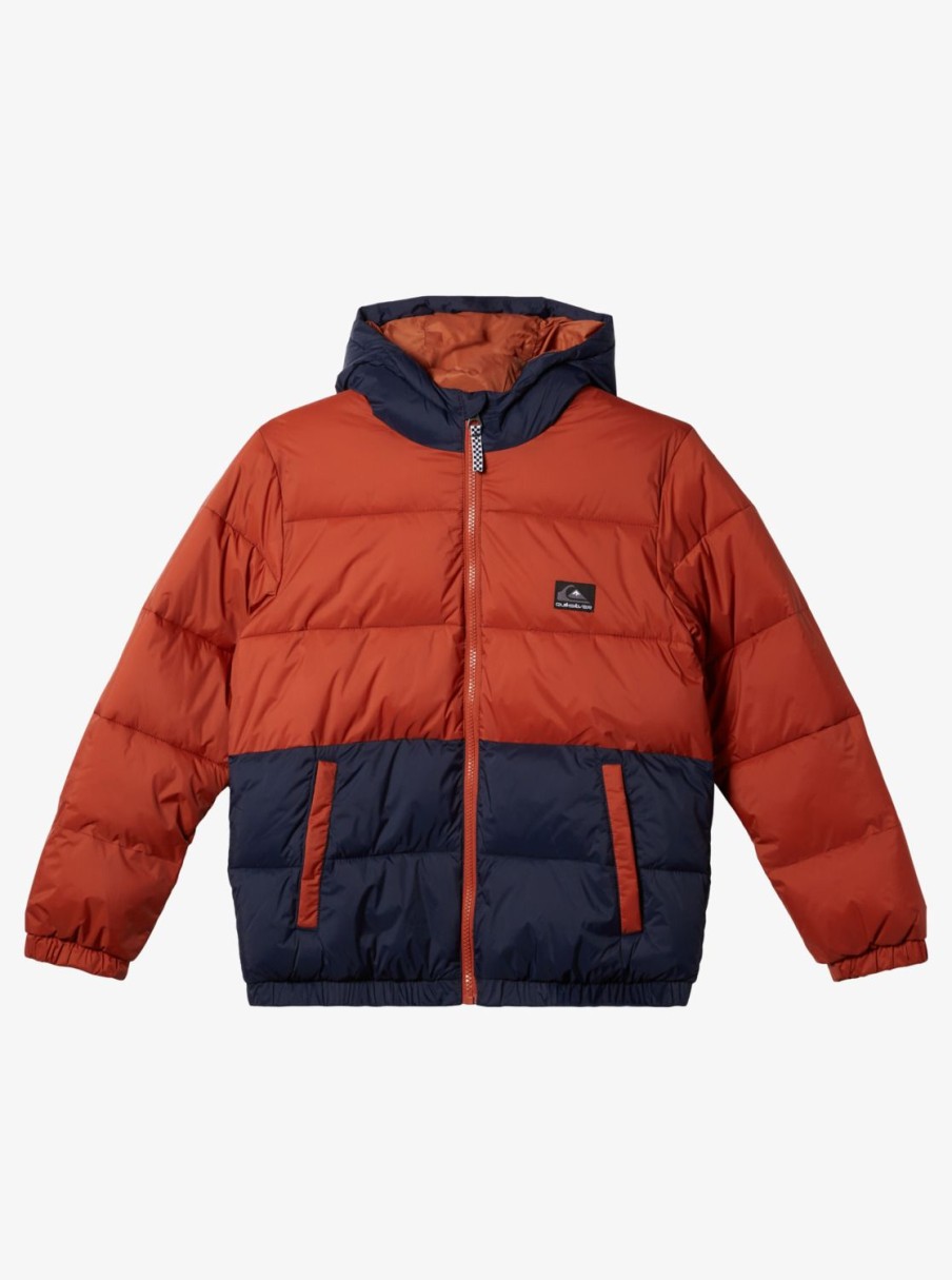 Nino Quiksilver Chaquetas & Abrigos | Wolfs Shoulders - Chaqueta Acolchada Para Chicos 8-16 Baked Clay