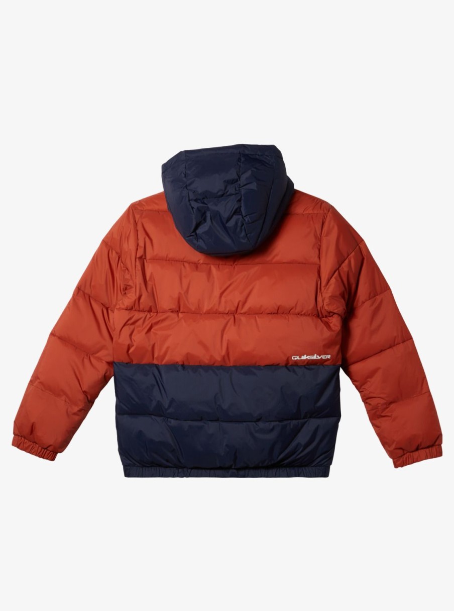 Nino Quiksilver Chaquetas & Abrigos | Wolfs Shoulders - Chaqueta Acolchada Para Chicos 8-16 Baked Clay