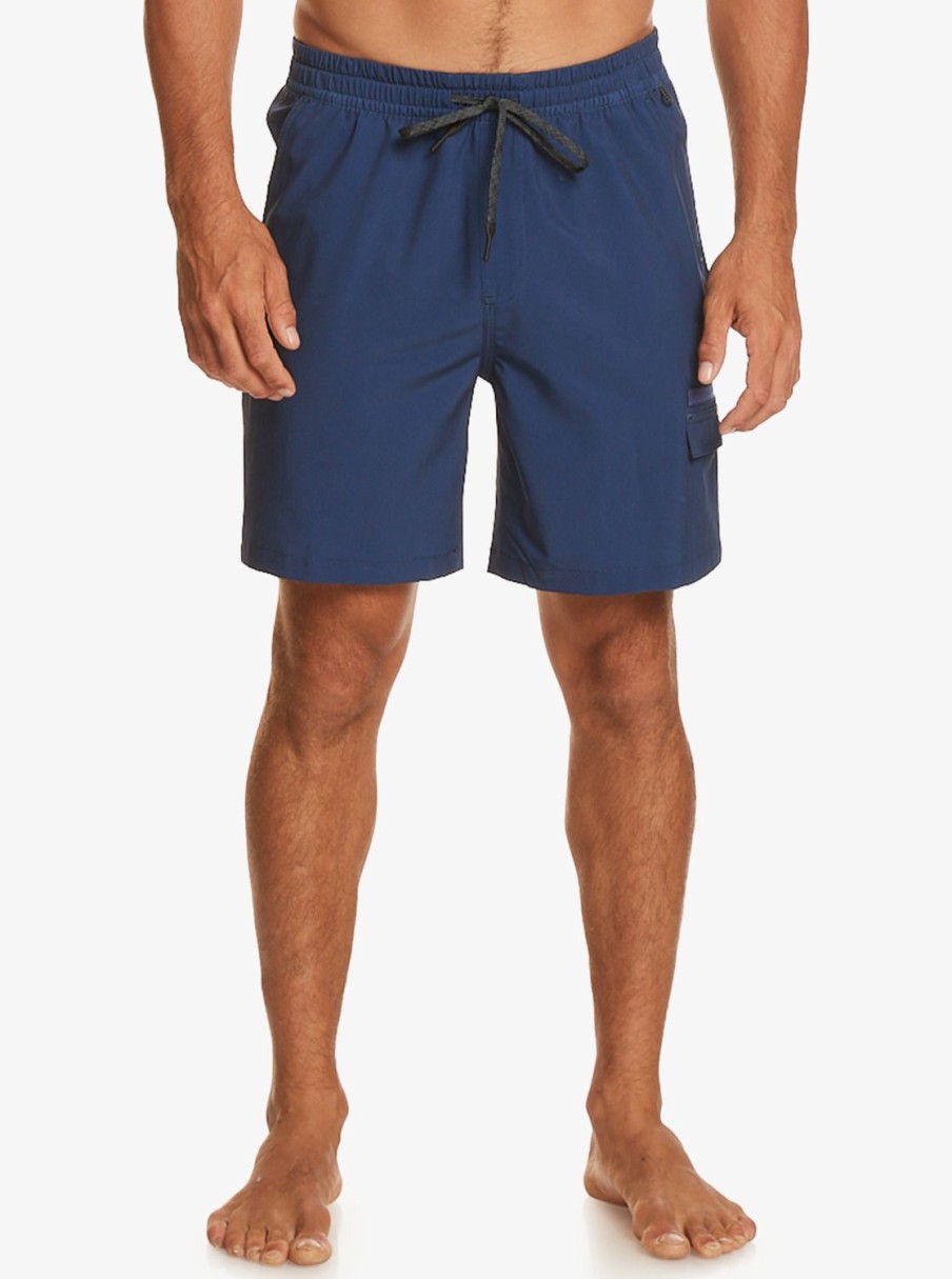 Hombre Quiksilver Boardshorts | Taxer Cargo 18" - Boardshort Anfibio Para Hombre Naval Academy