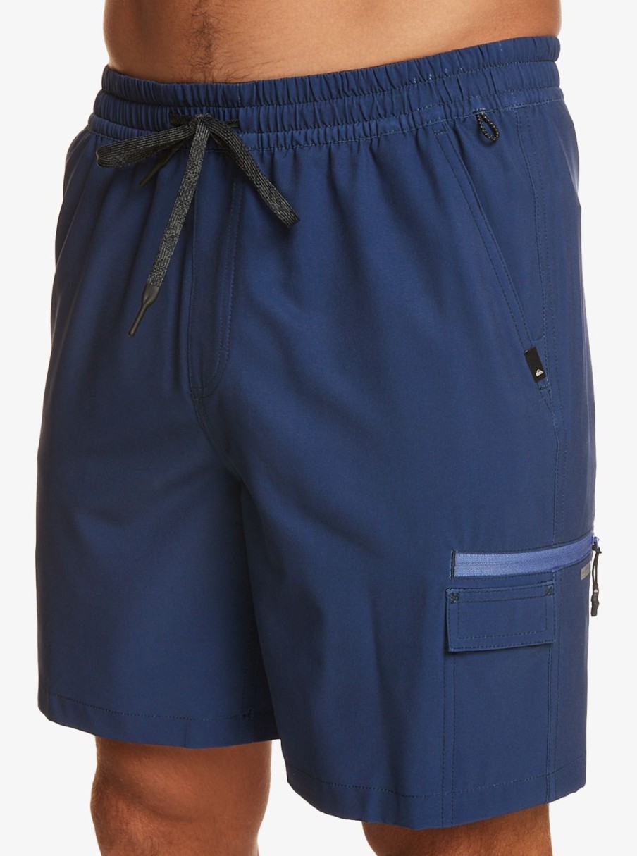 Hombre Quiksilver Boardshorts | Taxer Cargo 18" - Boardshort Anfibio Para Hombre Naval Academy