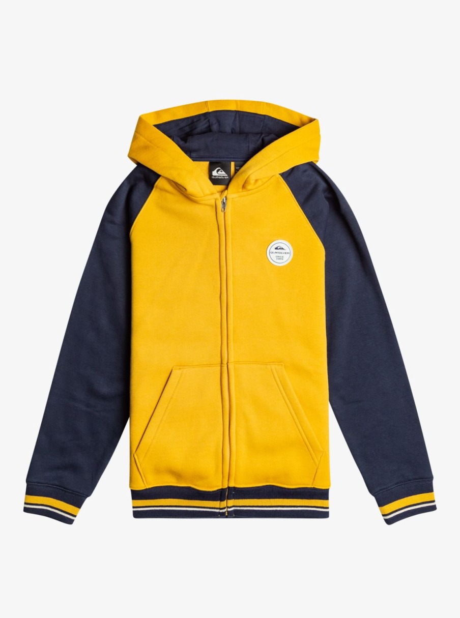 Nino Quiksilver Sudaderas | Return To School - Sudadera Con Capucha Y Cremallera Para Chicos 8-16 Navy Blazer