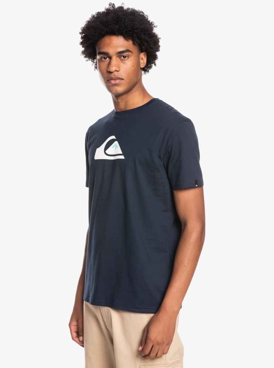 Hombre Quiksilver Camisetas & Polos | Comp Logo - Camiseta Para Hombre Navy Blazer