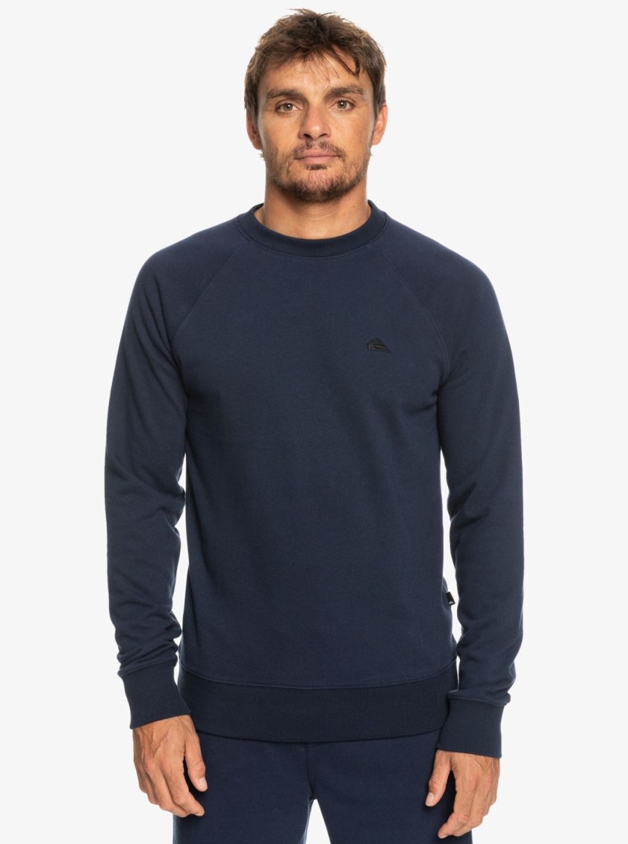 Hombre Quiksilver Sudaderas & Jerseis | Essentials Raglan - Sudadera Para Hombre Navy Blazer