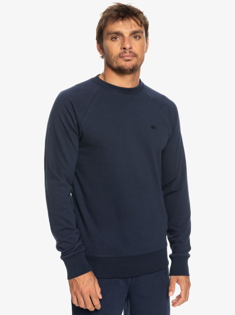 Hombre Quiksilver Sudaderas & Jerseis | Essentials Raglan - Sudadera Para Hombre Navy Blazer