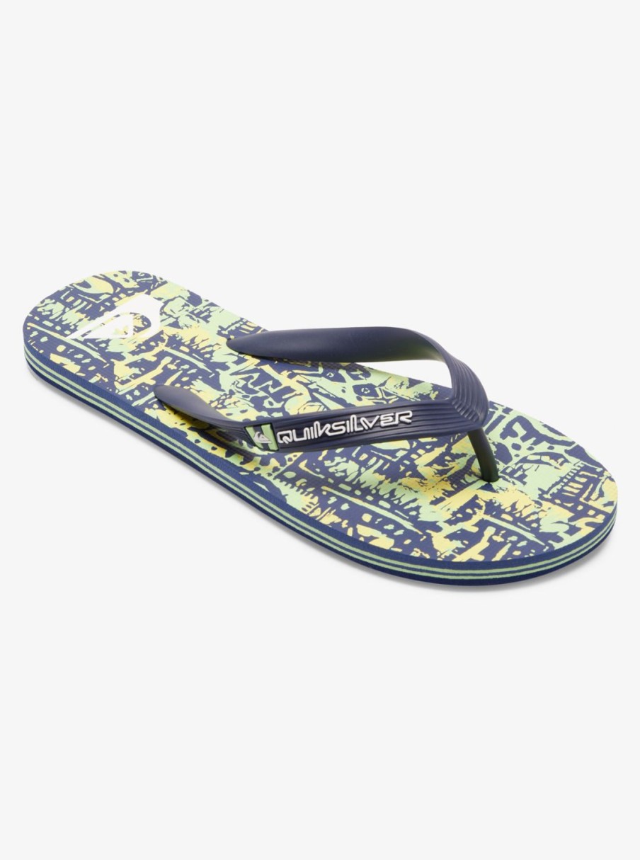 Hombre Quiksilver | Molokai Art Gregg Kaplan - Chanclas Para Hombre Blue/Blue/Green