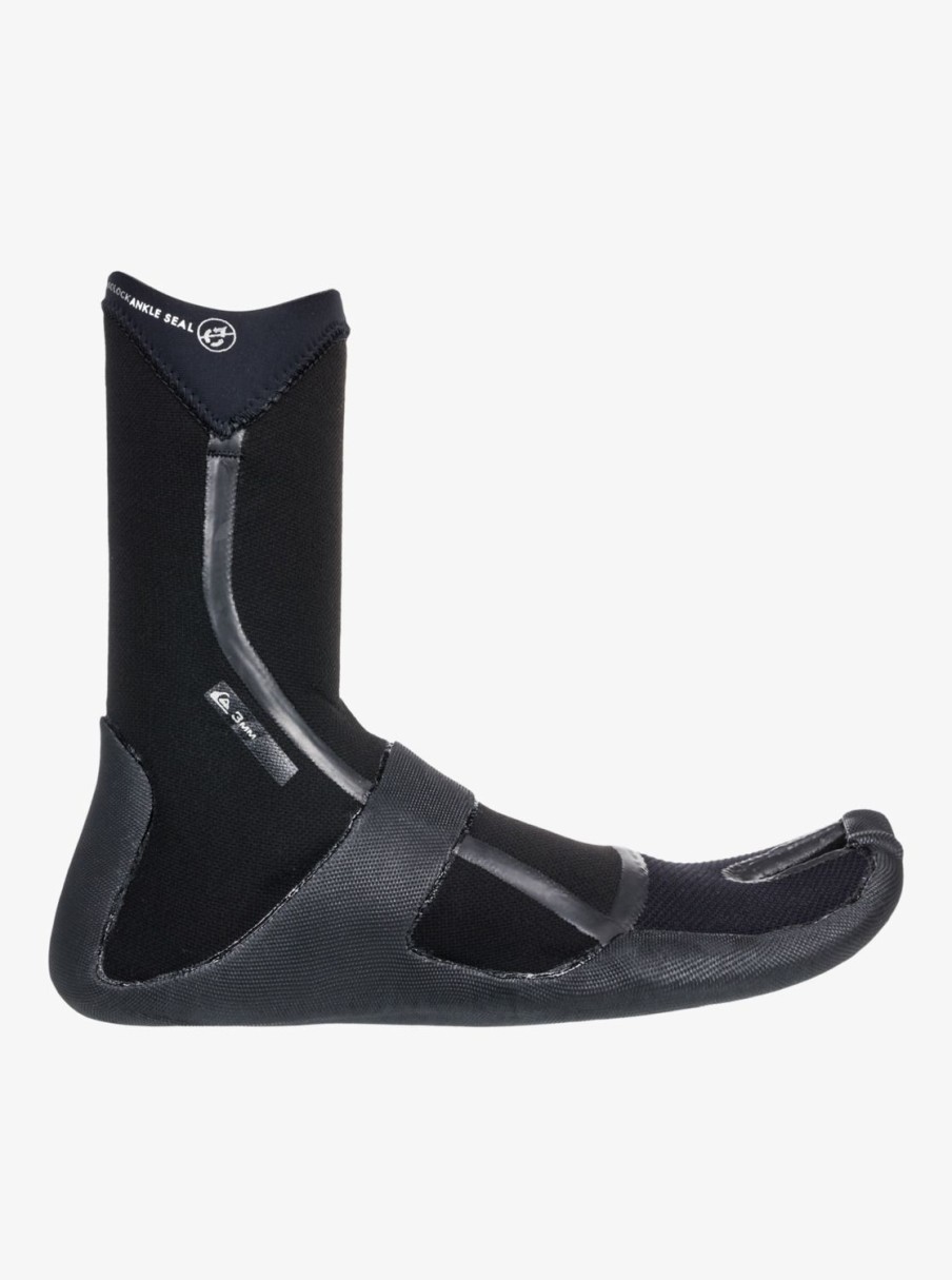 Hombre Quiksilver Trajes De Surf | 3Mm Marathon Sessions - Botines De Surf Con Dedos Separados Para Hombre Black