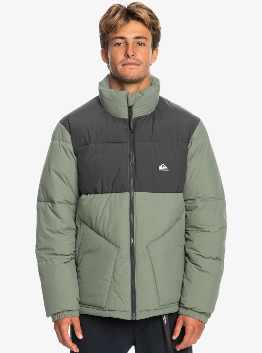 Hombre Quiksilver Chaquetas & Abrigos | Wild Mountain - Chaqueta Acolchada Tecnica Para Hombre Laurel Wreath