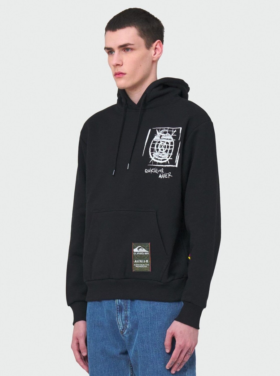 Hombre Quiksilver Sudaderas & Jerseis | Avnier Onset Break - Sudadera Con Capucha Unisex Black