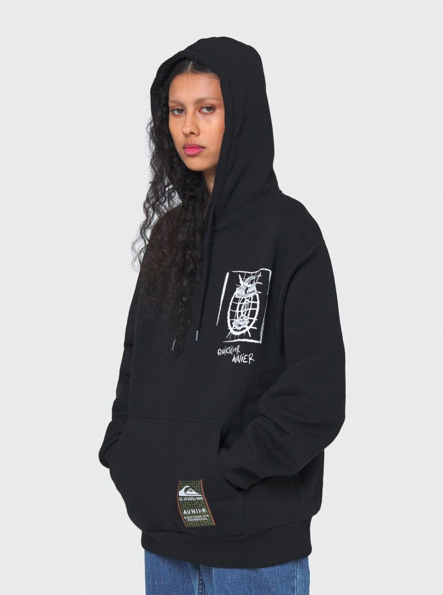 Hombre Quiksilver Sudaderas & Jerseis | Avnier Onset Break - Sudadera Con Capucha Unisex Black