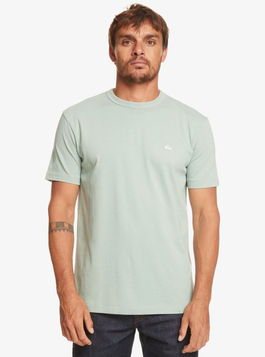 Hombre Quiksilver Camisetas & Polos | Essentials - Camiseta Organica Para Hombre Iceberg Green