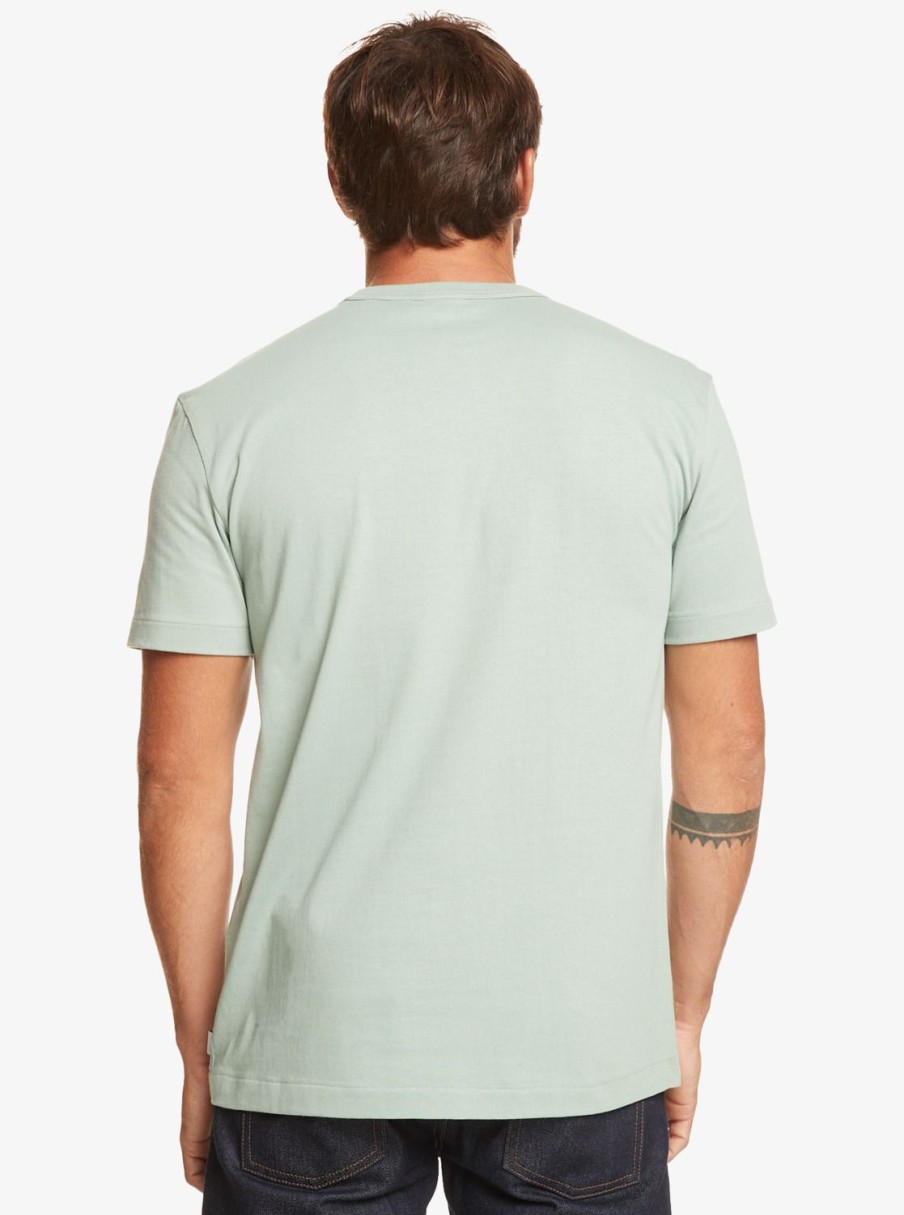 Hombre Quiksilver Camisetas & Polos | Essentials - Camiseta Organica Para Hombre Iceberg Green