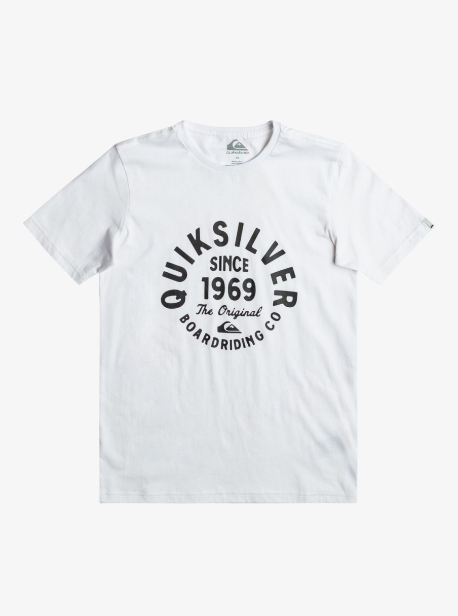 Nino Quiksilver Camisetas | Circled Script - Camiseta Para Chicos 8-16 White