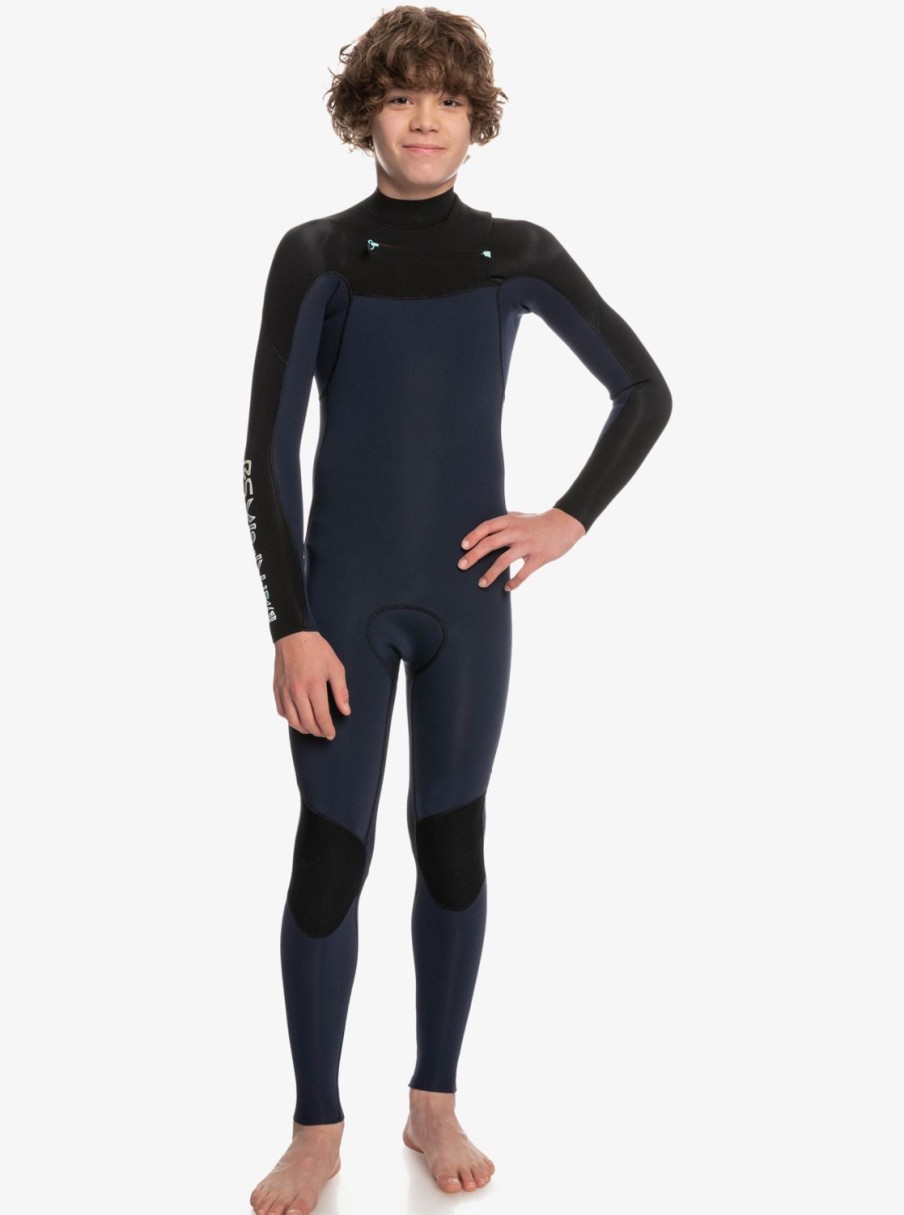 Nino Quiksilver Trajes De Surf | 3/2Mm Everyday Sessions - Traje De Surf Con Cremallera En El Pecho Para Chicos Dark Navy/Black