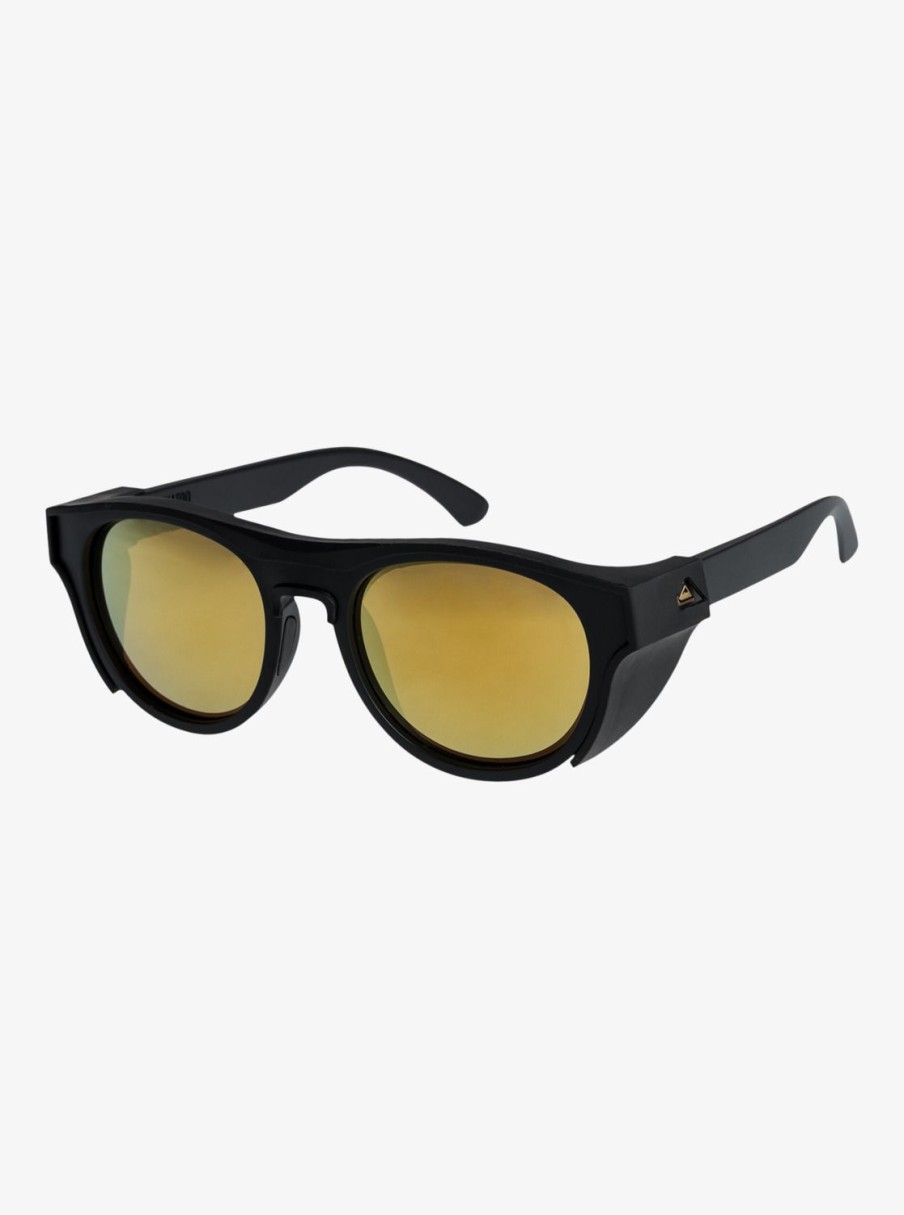 Hombre Quiksilver Gafas De Sol | Eliminator+ - Gafas De Sol Para Hombre Black/Flash Gold