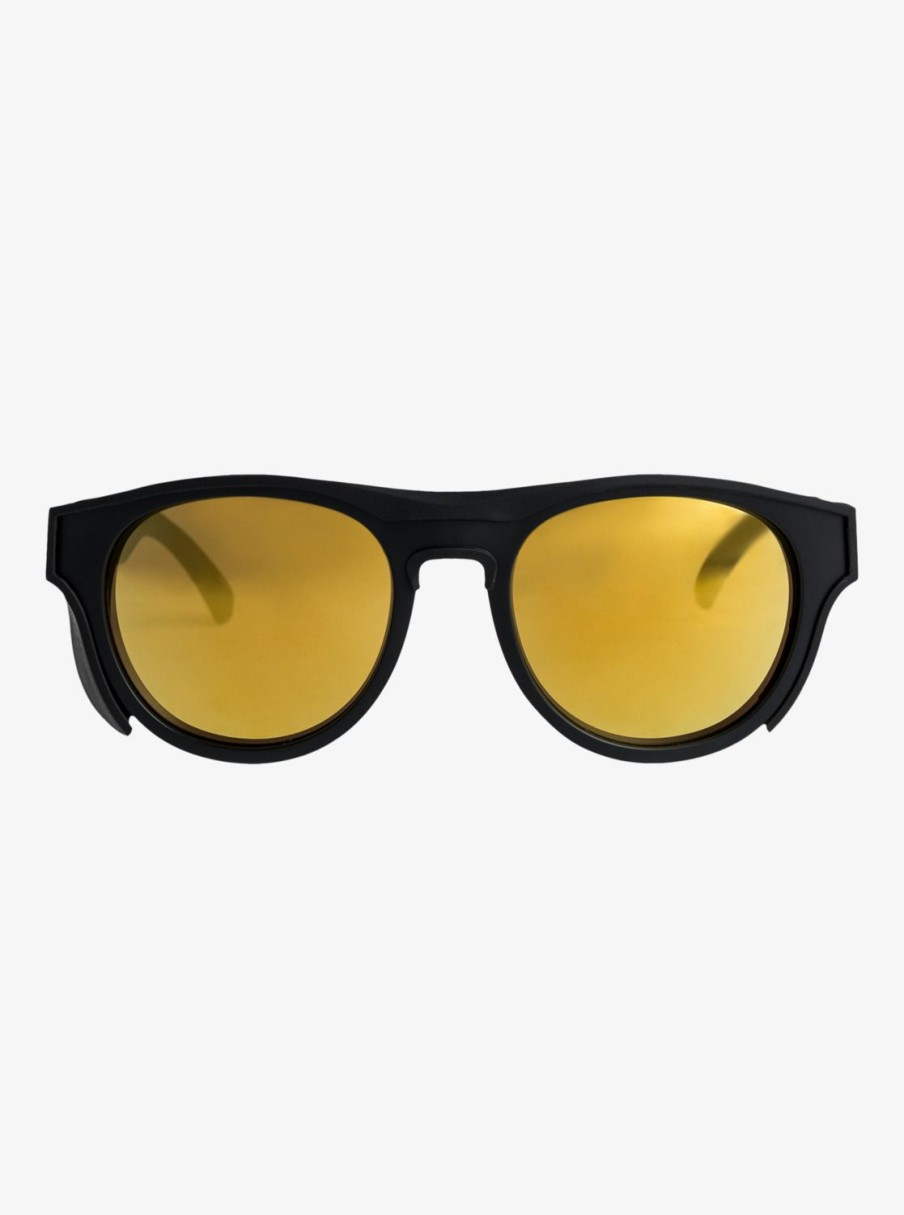 Hombre Quiksilver Gafas De Sol | Eliminator+ - Gafas De Sol Para Hombre Black/Flash Gold