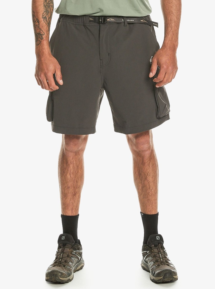 Hombre Quiksilver Pantalones Cortos | Run Ashore - Short Cargo Para Hombre Phantom