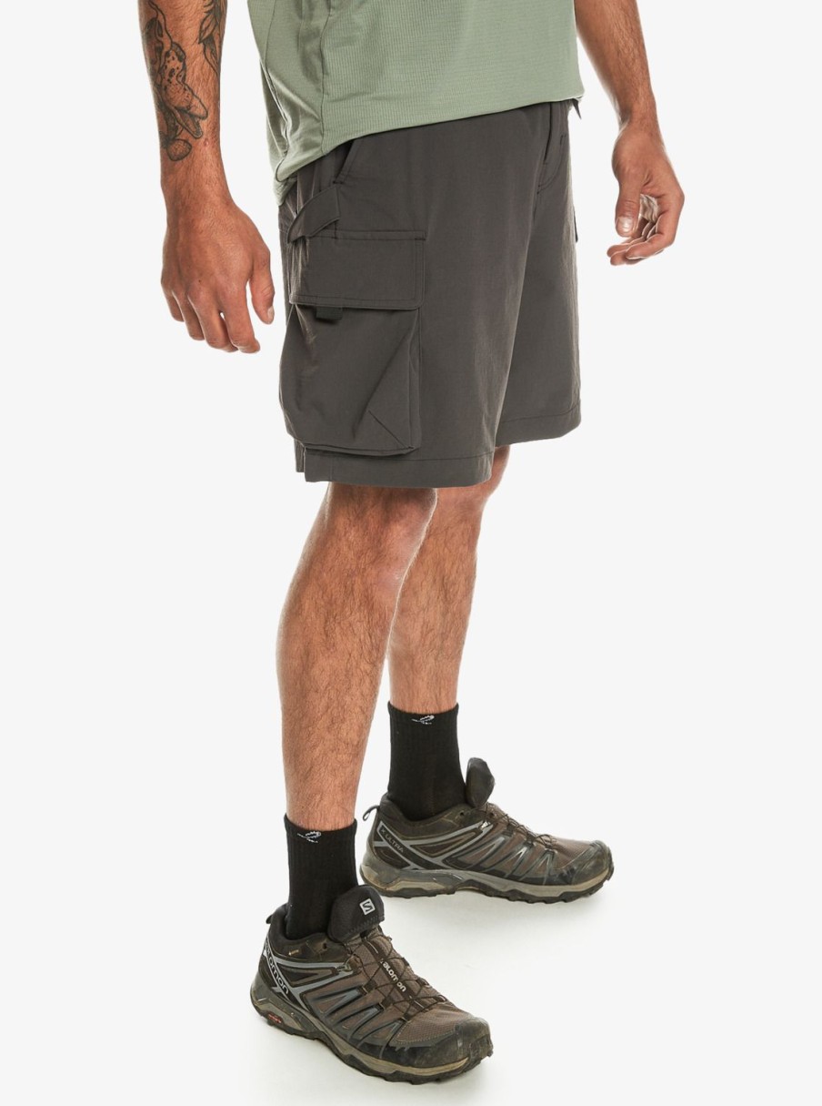 Hombre Quiksilver Pantalones Cortos | Run Ashore - Short Cargo Para Hombre Phantom