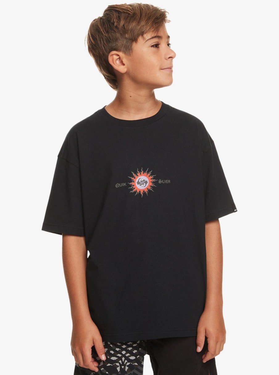 Nino Quiksilver Camisetas | Burn Out - Camiseta Para Chicos 10-16 Black