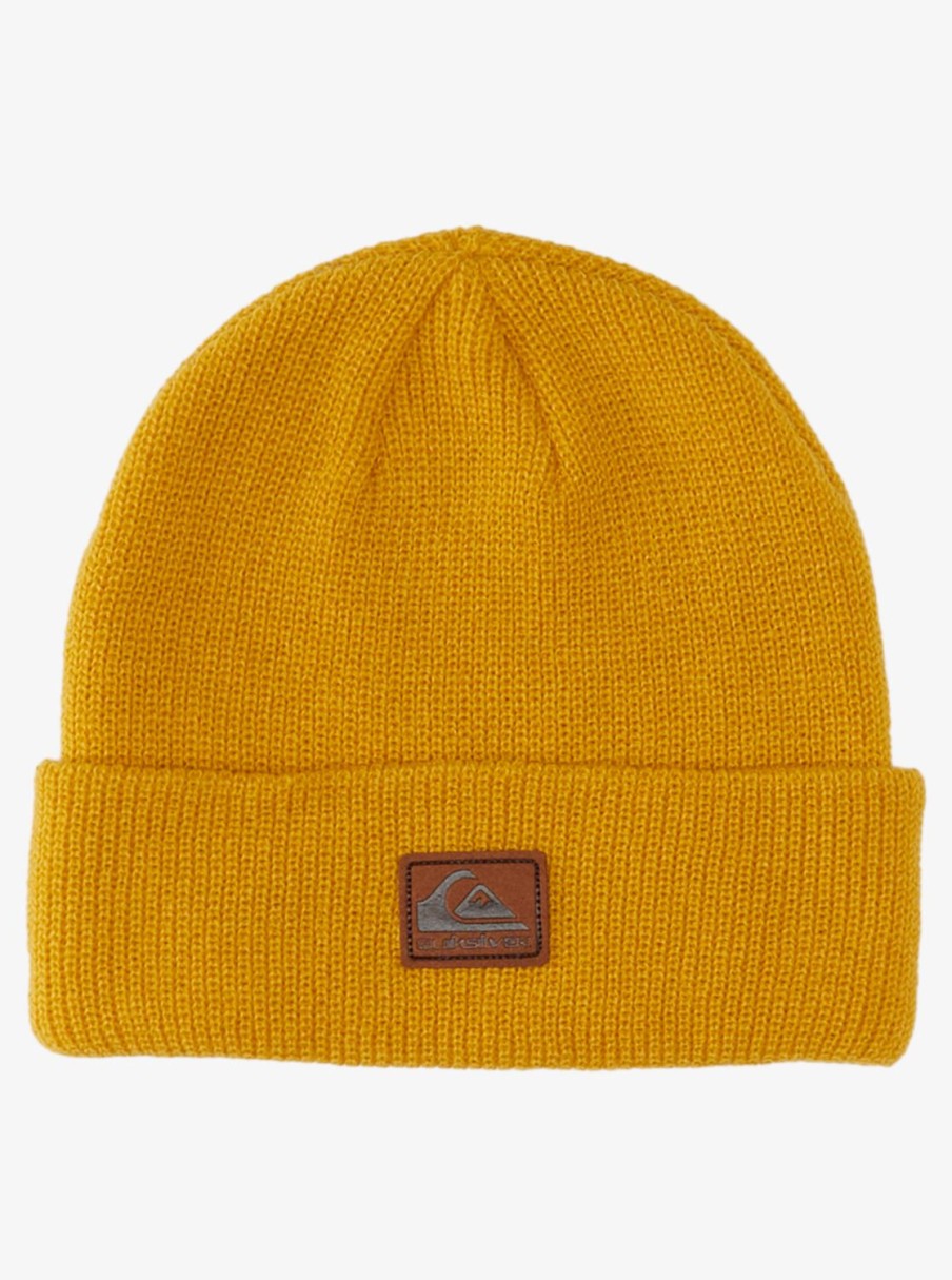 Hombre Quiksilver Accesorios | Performer - Gorro Con Dobladillo Para Hombre Mustard