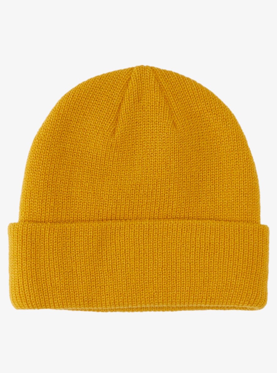 Hombre Quiksilver Accesorios | Performer - Gorro Con Dobladillo Para Hombre Mustard