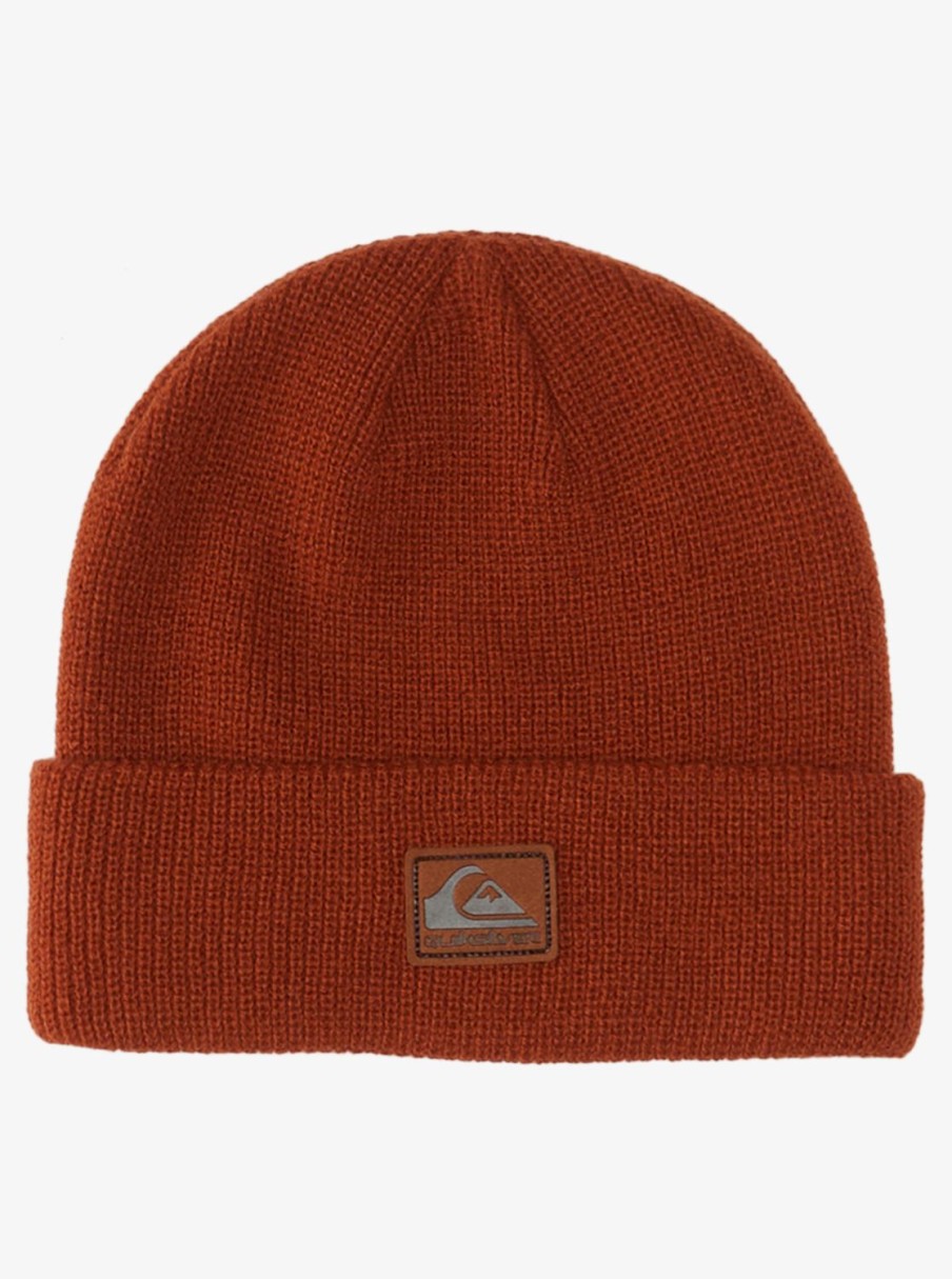 Hombre Quiksilver Accesorios | Performer - Gorro Con Dobladillo Para Hombre Baked Clay