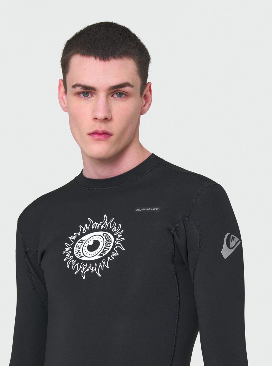 Hombre Quiksilver Trajes De Surf | Avww - Top De Neopreno Para Hombre Black